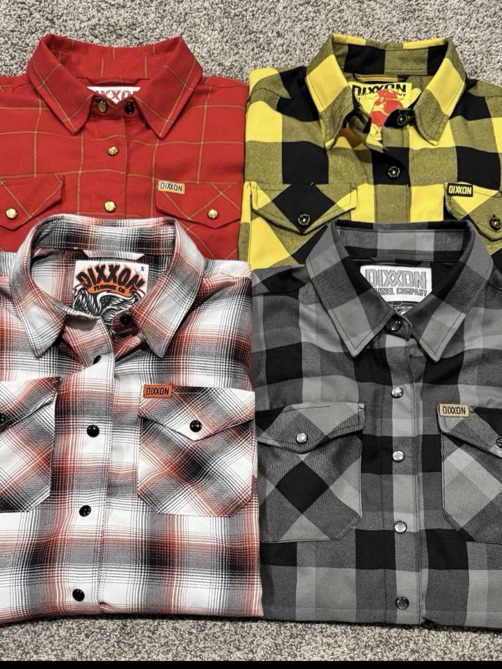 Dixxon Flannel Womens Small Plaid Button Up Shirts Lot 4
